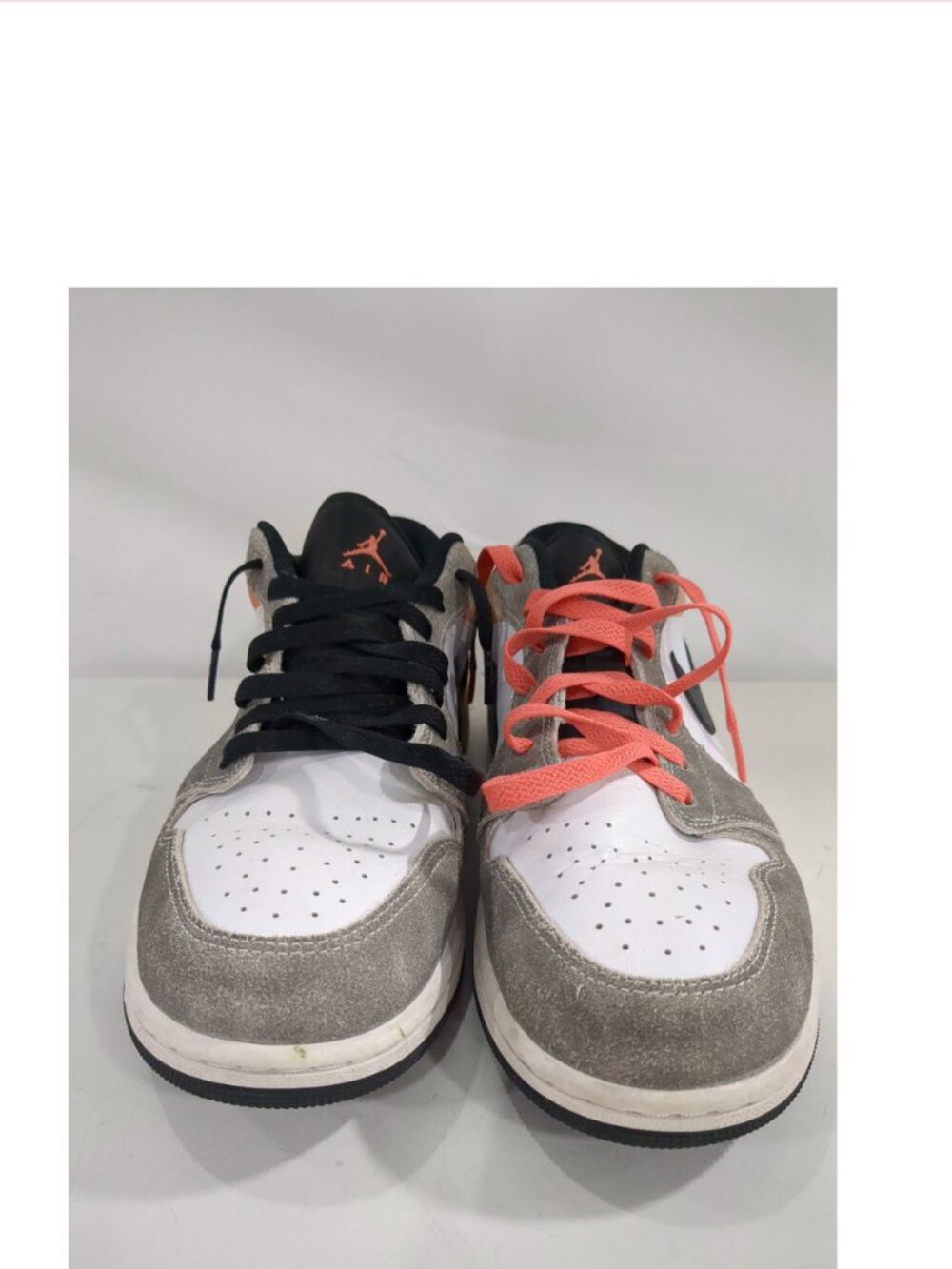 Air Jordan 1 Low SE Craft Suede White Gray Peach Sneakers Men's Size 10.5